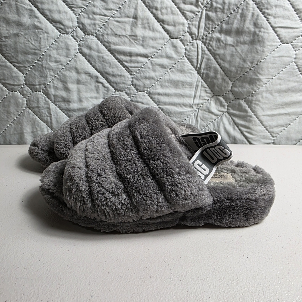 UGG Gray Slide Slip On Sandal Women's Comfort Shoes Slippers 
Sz USA 8